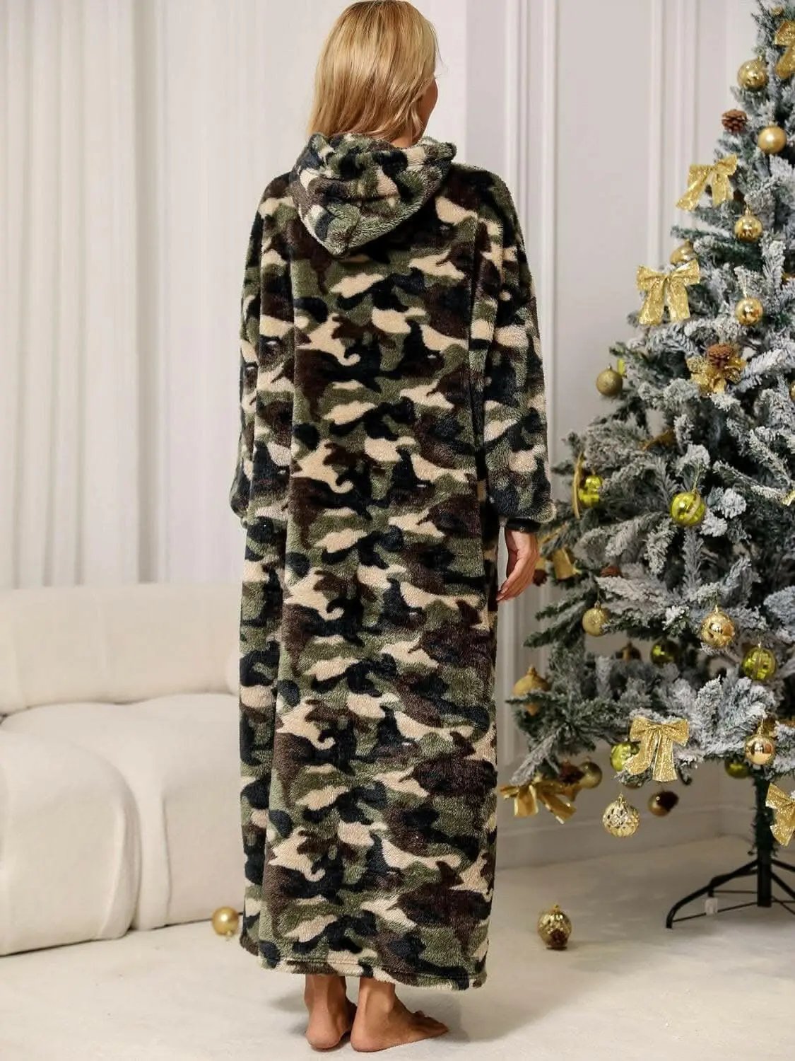 Camo hooded teddy nightgown - Love Salve